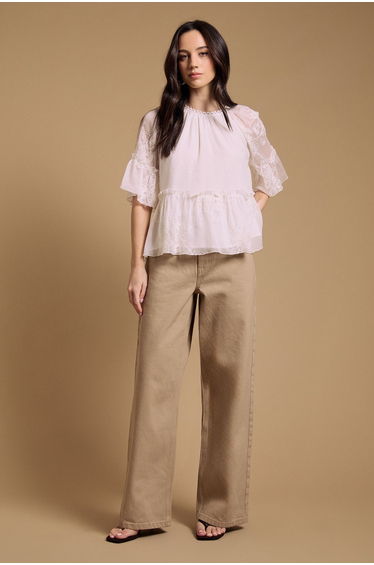 Chiffon Peplum Blouse