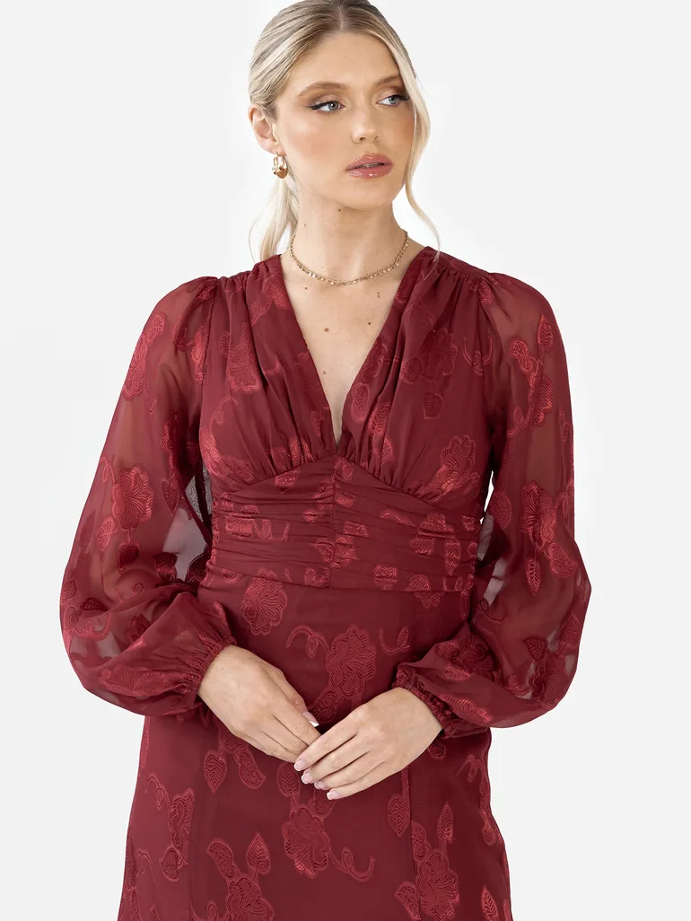 satin jacquard blouson sleeve maxi dress Boohoo | Dresses | Satin Jacquard Blouson Sleeve Maxi Dress Jacquard Leopard Wrap Mini Dress