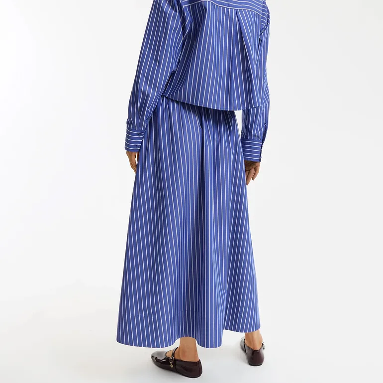 Striped Full Maxi Skirt - 3