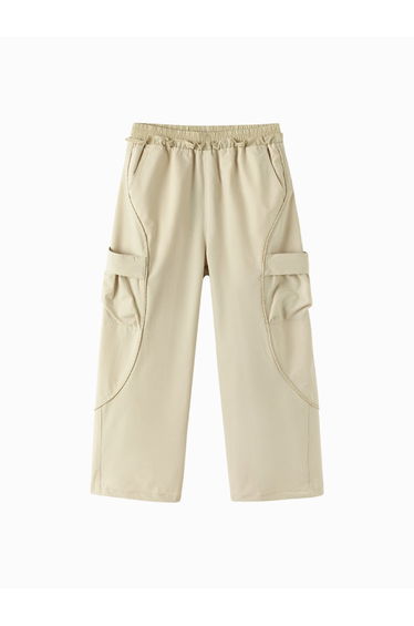 Girls' Curved-Seam Cargo Pants