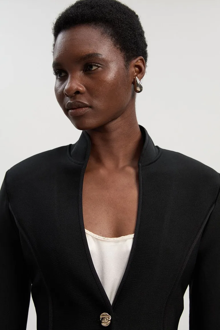 Figure Form Bandage Knit Jacket - 1