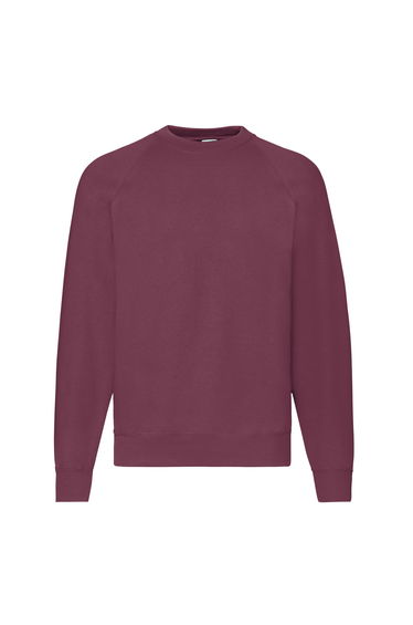 Fruit of the Loom Mens Classic Raglan Sweatshirt - Burgundy
