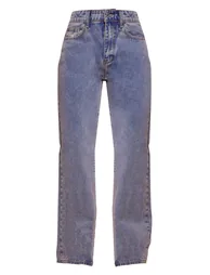 Vintage Mid Wash Straight Leg Jeans - 4