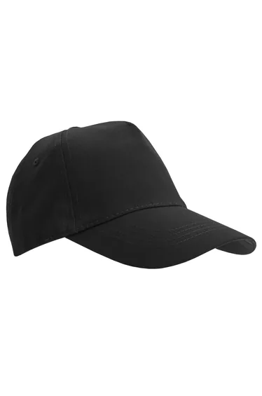 SOLS Unisex Buzz 5 Panel Baseball Cap - Black