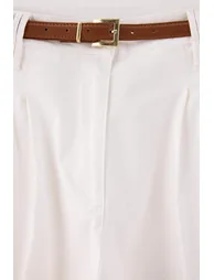 White High Waist Wide Leg Plus Size Jeans - 2