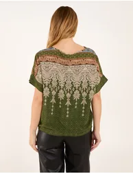 Mosaic Tile Print Top - 3