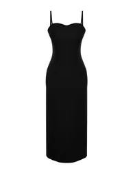 Black Woven Maxi Dress - 7