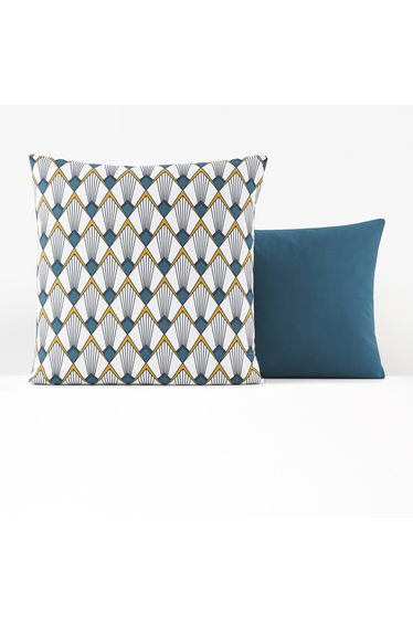 Elisa Pillowcase in Art Deco Printed Cotton Percale