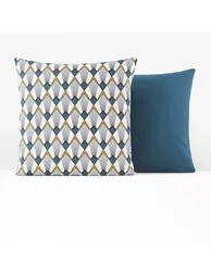 Elisa Pillowcase in Art Deco Printed Cotton Percale - 1