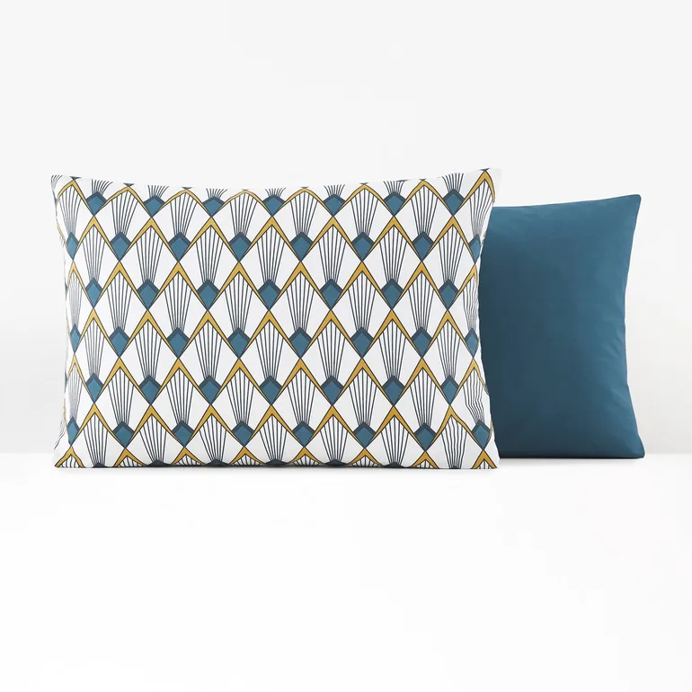 Elisa Pillowcase in Art Deco Printed Cotton Percale - 2