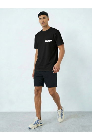 Men Printed Round Neck T-Shirt and Shorts Set