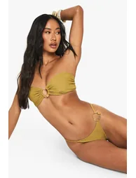 Resin Trim Tanga Bikini Bottoms - 1