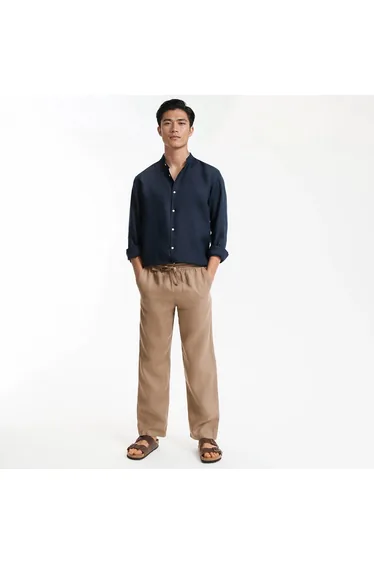 Linen Straight Trousers