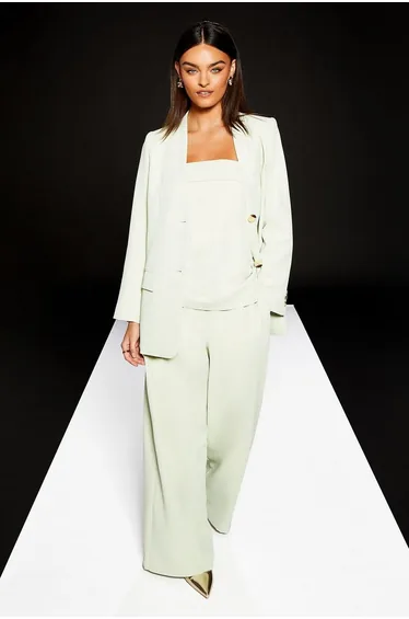 Runway  Wide Leg Pleat Front Trouser