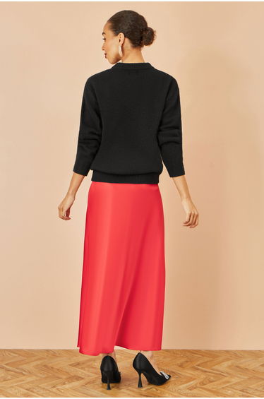 Yumi Black Relaxed Knitted Jumper With Sequin Detail product thumbnail 3
