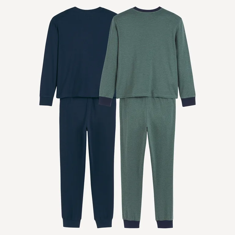 Pyjamas with Grandad Collar in Jersey - 2