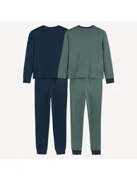 Pyjamas with Grandad Collar in Jersey - 2