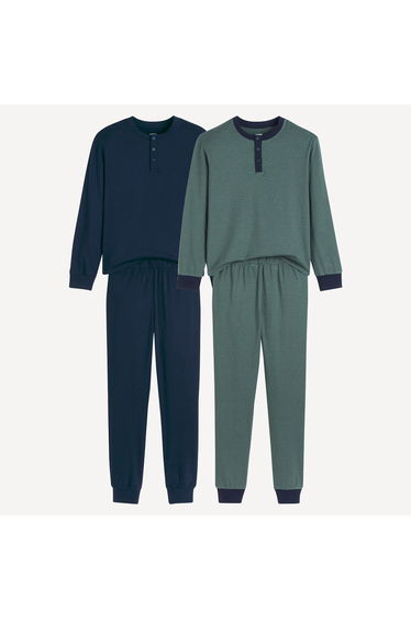 Pyjamas with Grandad Collar in Jersey