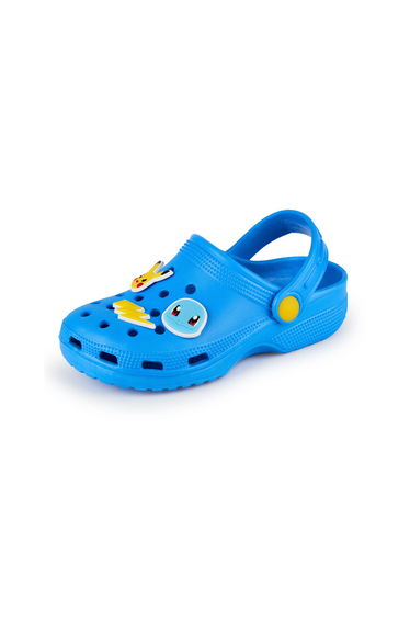 Pokemon Boys Badge Clogs - Blue