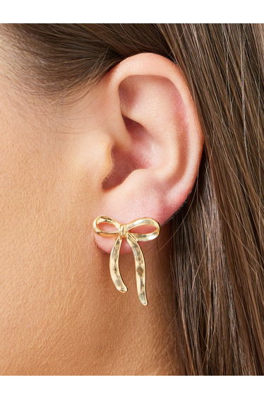 Pack of 3 - Gold Bow Stud Earrings