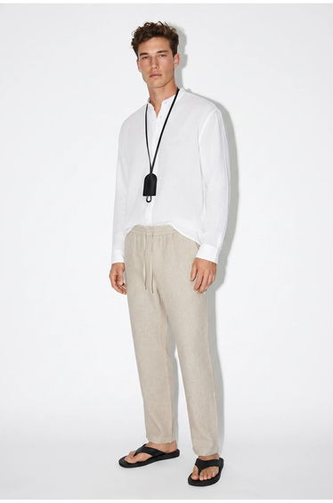 LUCCI Oversized Mandarin Collar Shirt