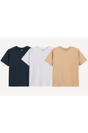 Pack of 3 Short Sleeve Crew Neck T-Shirts