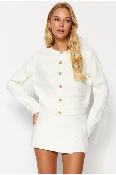 Cardigan - Ecru - Regular fit