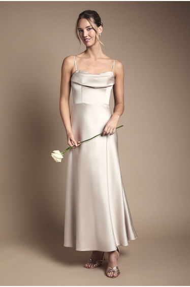 Strappy Drape Bodice Maxi Dress