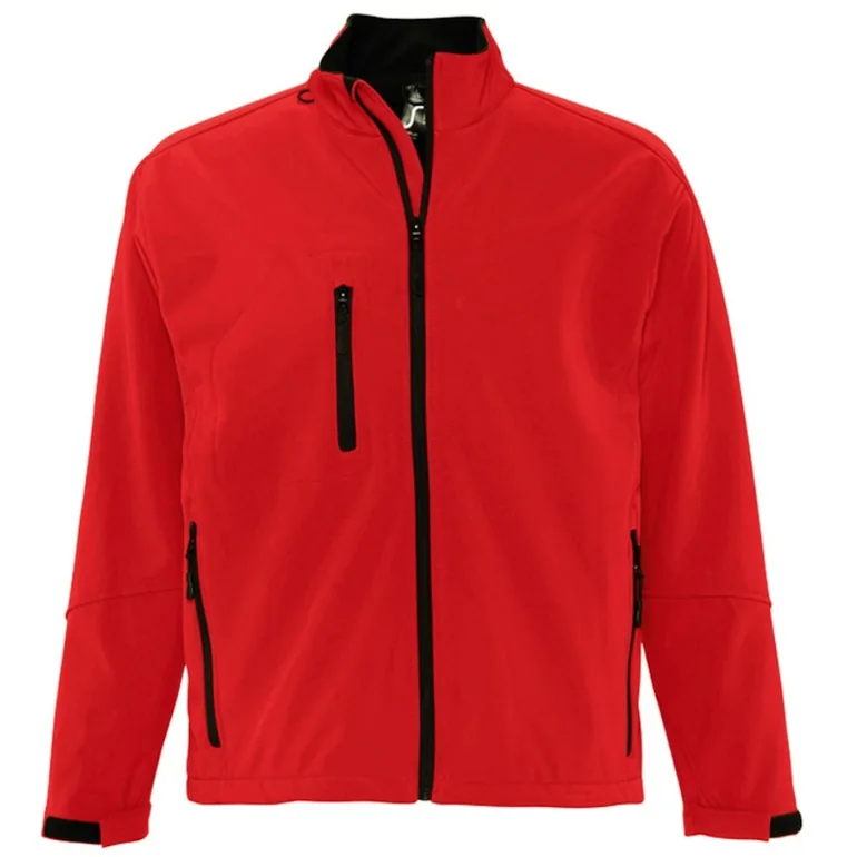 SOLS Mens Relax Soft Shell Jacket (Breathable, Windproof And Water Resistant) - Red