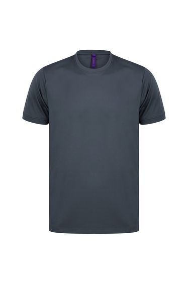 Henbury Mens HiCool Performance T-Shirt - Charcoal