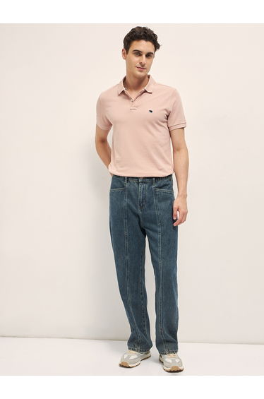 Men Cotton Solid Regular Fit Polo