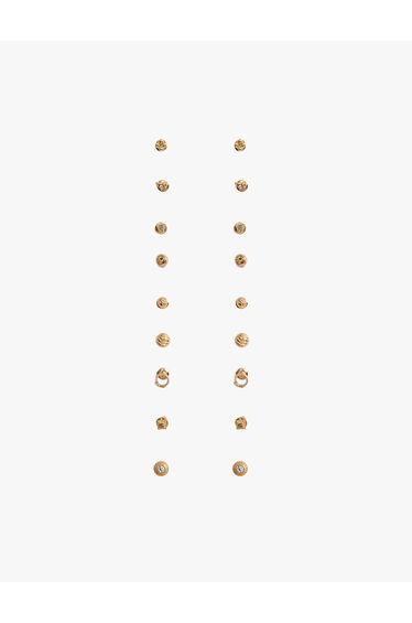 Jewel Detail Multi Metal Mini Earring Set
