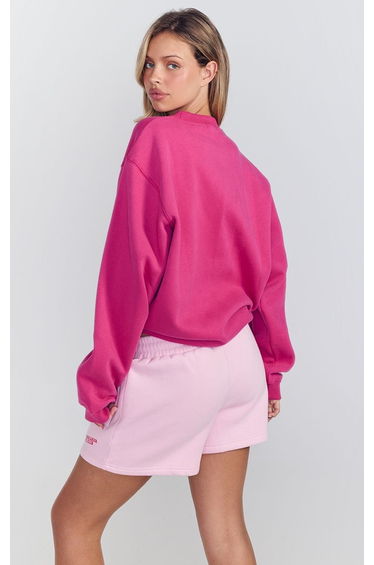 Dark Pink Sugar Print Pullover Sweatshirt product thumbnail 3