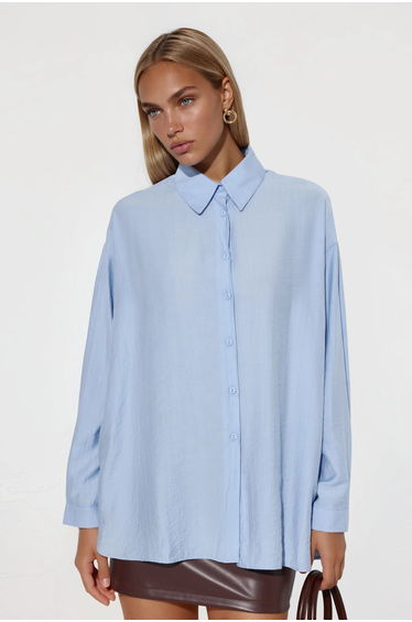 BDART Oversized Long-Sleeve Button-Up Shirt