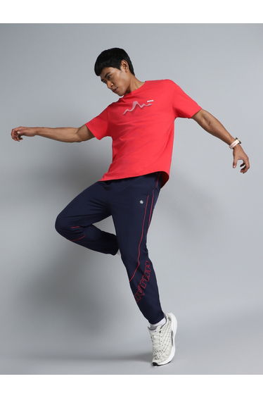 Men Navy Rhythm Print Joggers