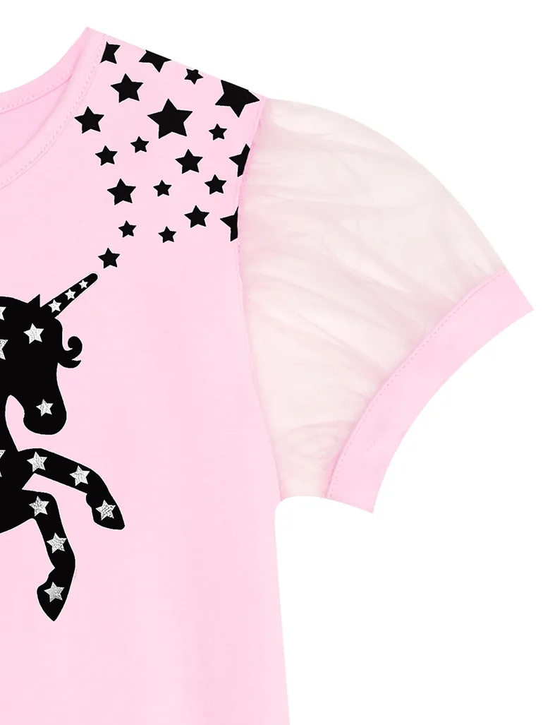 Starry Unicorn Girls Tulle Dress - 5