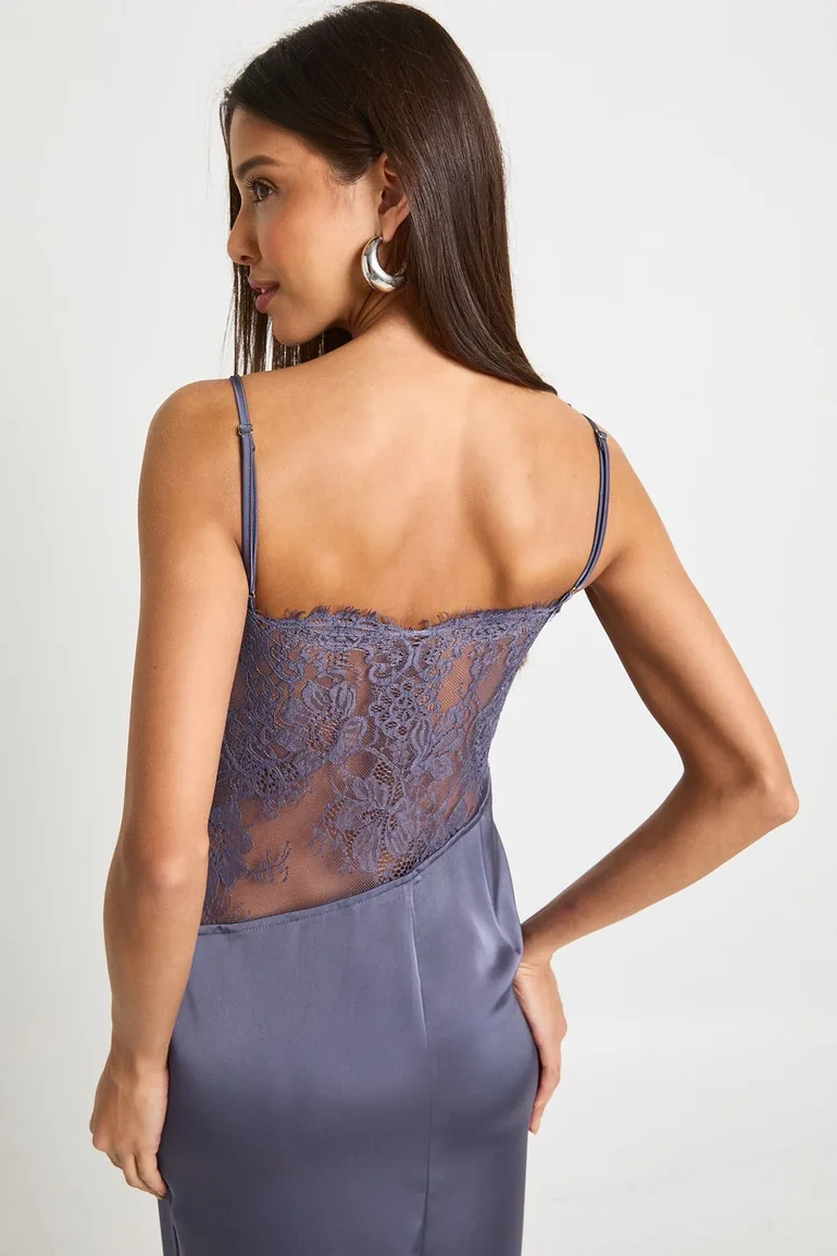 sachin and babi light blue dress Velvet Maxi Slip Dress Highland  OutDazl