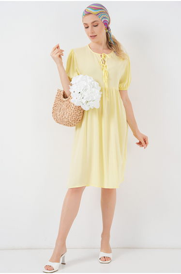 BDART Midi Dress with Bow Tie Closure