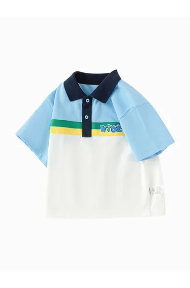 Boys' Polo T-Shirt With Colored Details