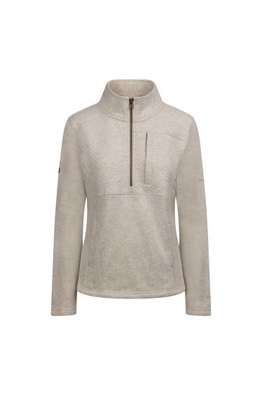 Trespass Womens/Ladies Hoxie Marl Fleece Top - Cream Marl