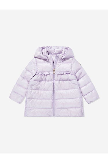 Moncler Enfant Baby Girls Down Padded Nevra Long Coat in Purple