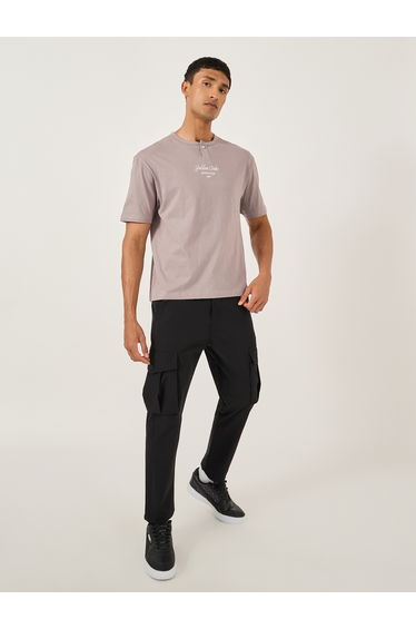 Mid Rise Straight Fit Track Pant with Drawstring
