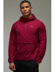 Man Active 1/4 Zip Windbreaker - berry
