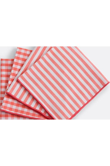 Soizic Set of 4 Napkins in Dyed and Woven 30% Recycled Cotton