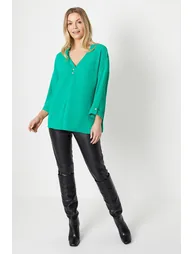 Tall Pearl Button Longline Shirt