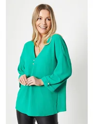 Tall Pearl Button Longline Shirt - 1