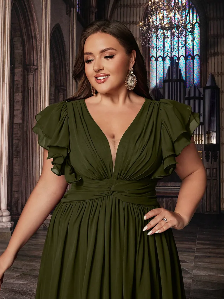 plus size green skater dress Plus Size - Mini Challis Skater Dress