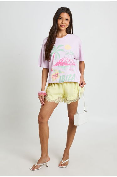 Ibiza San Antonio Printed T-Shirt - pink
