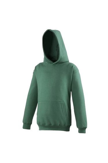 Awdis Kids Unisex Hooded Sweatshirt / Hoodie / Schoolwear - Bottle Green