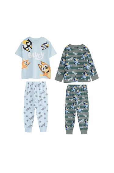 Bluey Boys Character Long Pyjama Set (Pack of 2) - Multicoloured